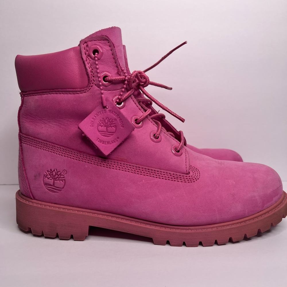 Pink Timberland Boots 8.5